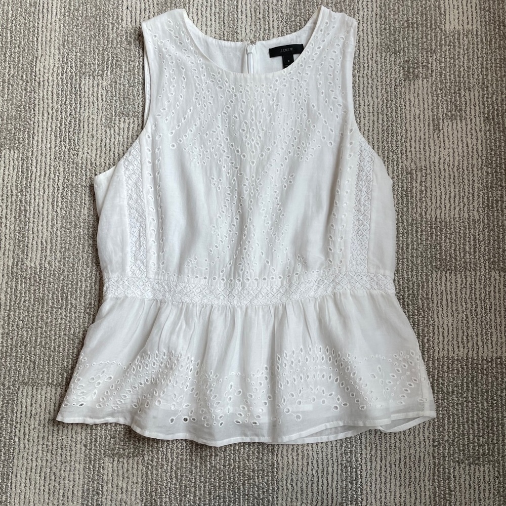 J. Crew peplum tank top